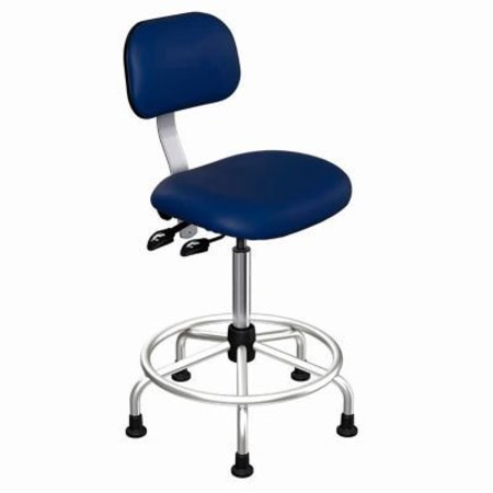 BIOFIT BioFit Operator Chair - Multifunctional Control - Height 21 - 28" Blue Vinyl - Chrome Frame BTS-M-HG-C-FFAC-P28542 ROYAL
